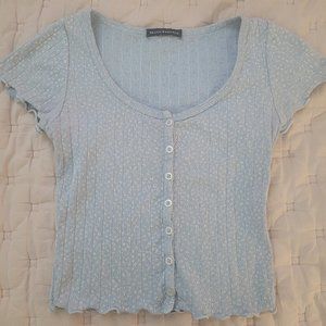 Brandy melville floral botton top
